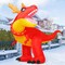 GOOSH 6 FT Christmas Inflatables Antlers Dinosaur Inflatable with Built-in LEDs